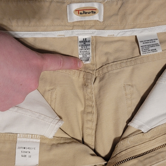 Vintage Talbots Khaki Straight Leg Jeans/Work Pants/Career Pants Size 12 - Picture 7 of 14
